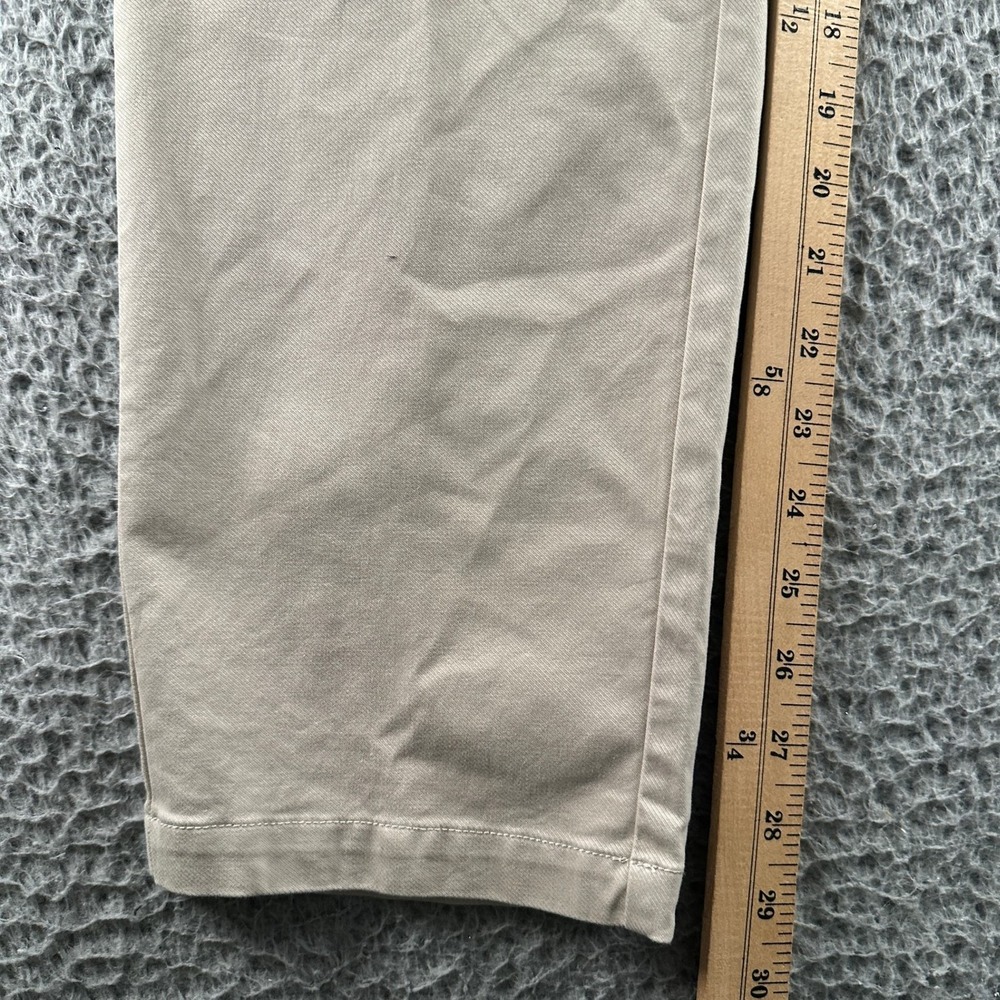 Perk Chino Pants Mens 36x30 Slim Fit Stretch Khaki Beige Flat Front Casual - Picture 8 of 12